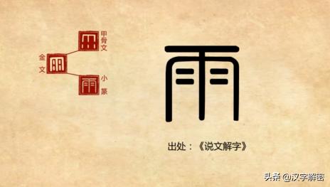 汉字解析雨,汉字解密形声字