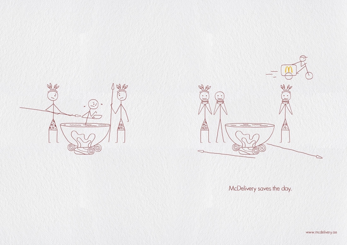 麦乐送快来救命呀!这几组平面创意有点萌