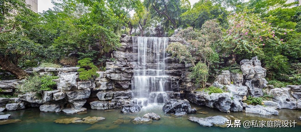中式庭院石头造景效果图,庭院景观置石技法