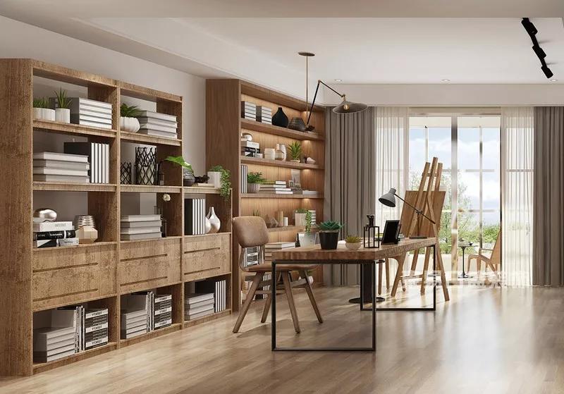 100个绝美书房设计,简单高端大气八平米书房设计