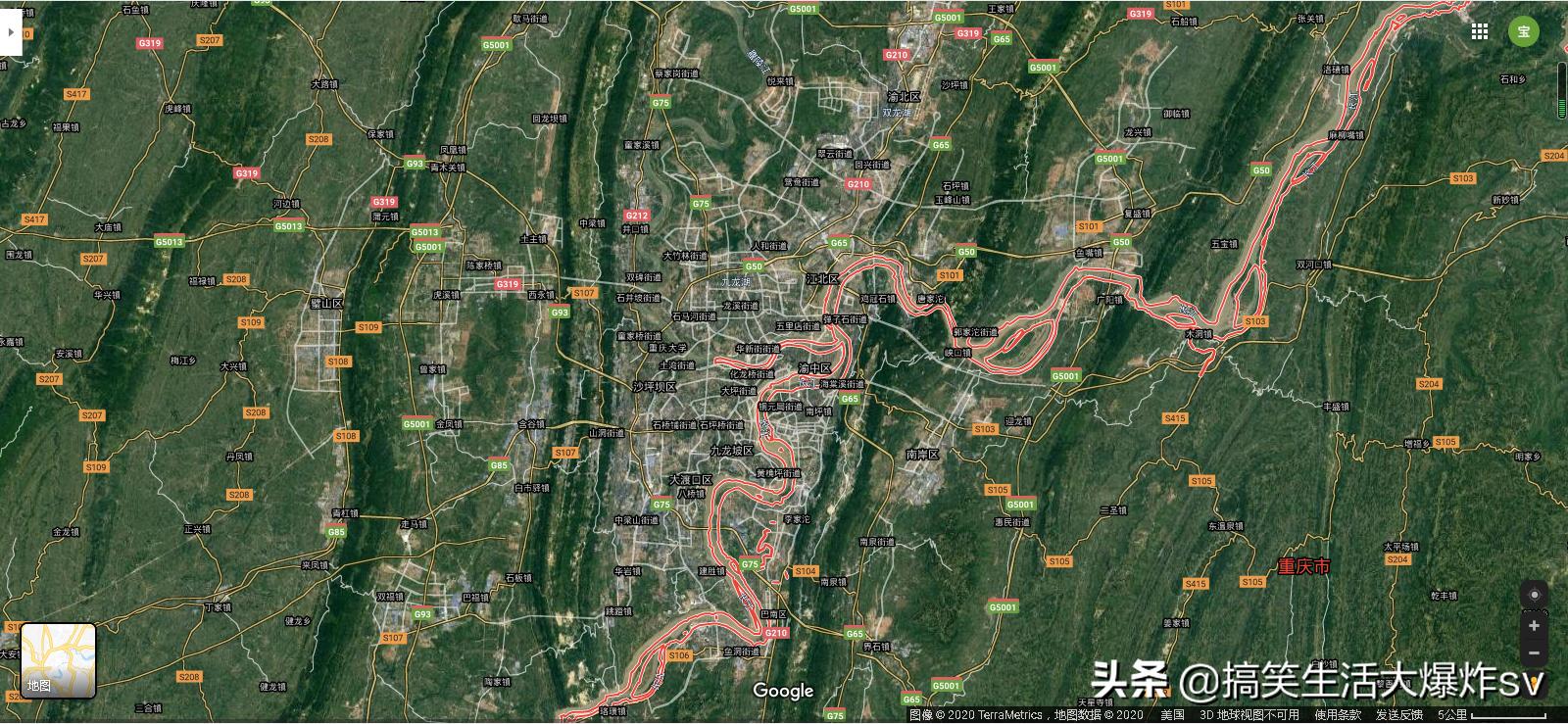 中国西南卫星地图,西南城市卫星图