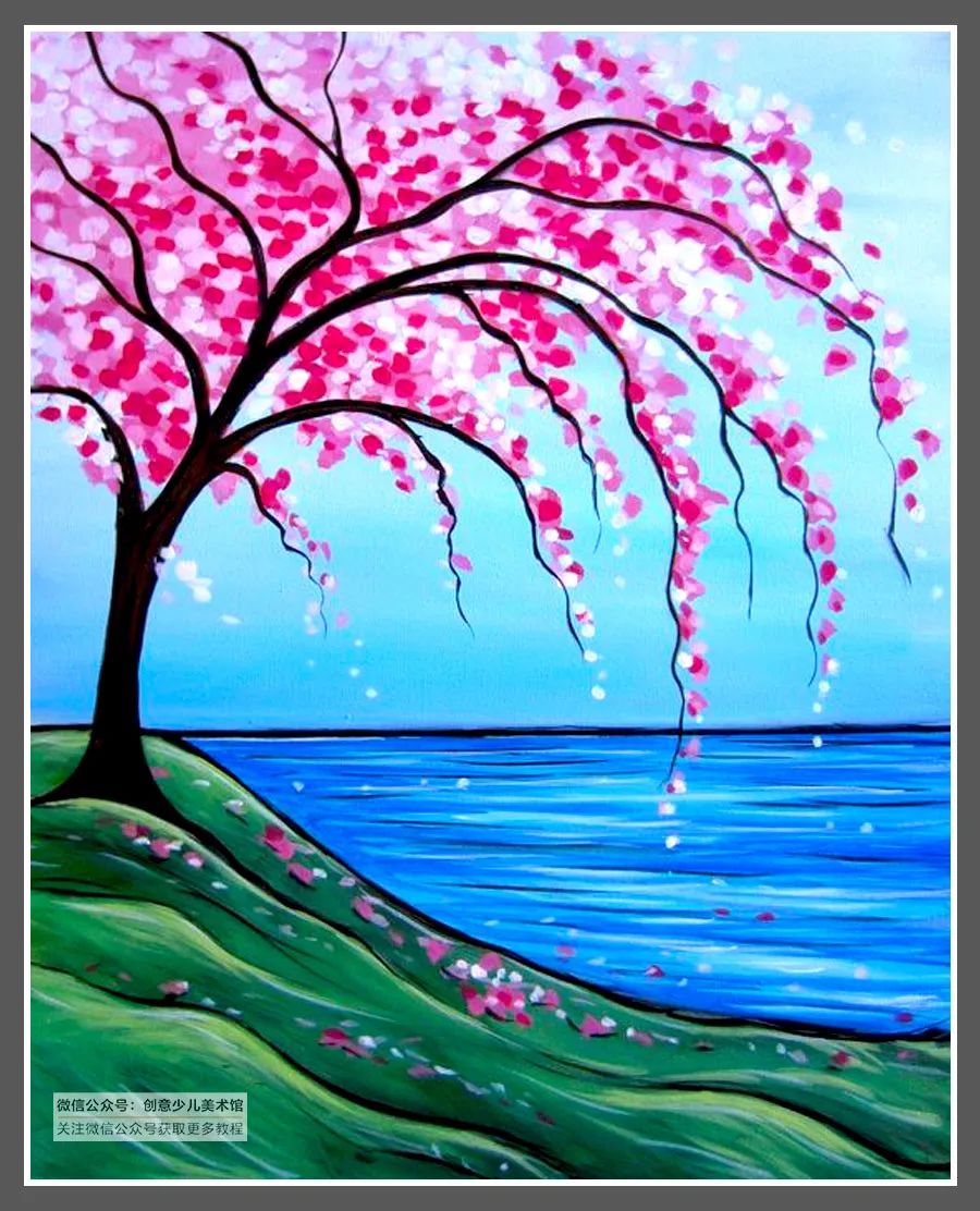 以夏天为主题的简单水粉绘画,童年主题水粉画简单又漂亮