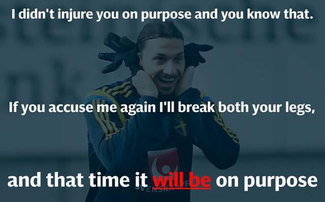 从伊布精彩语录了解，实力与言论必须等价，不然就是笑话