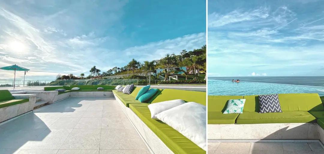 夏日泳池风景,夏日玩水胜地无边际泳池