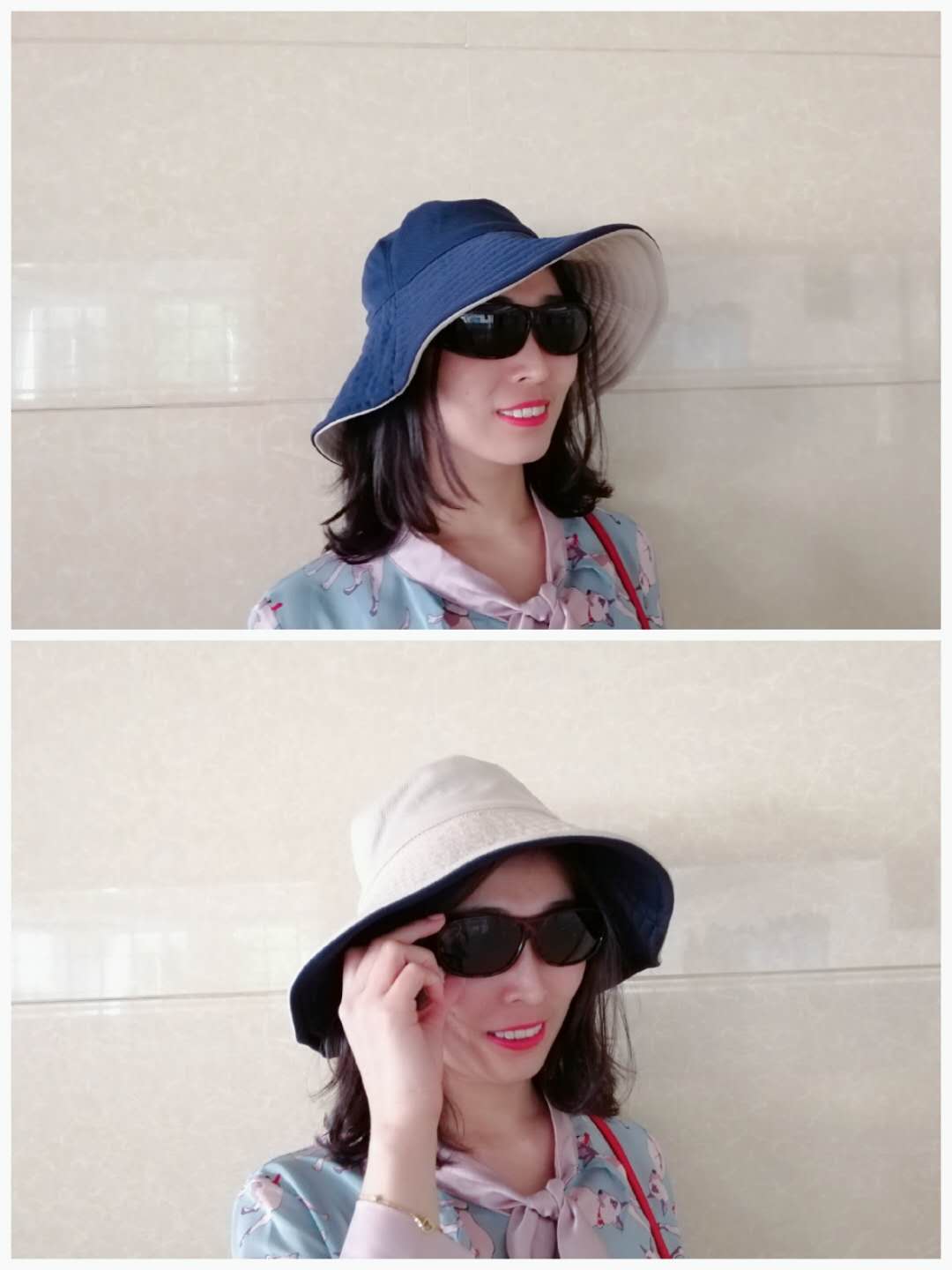 热巴同款防晒,热巴戴渔夫帽