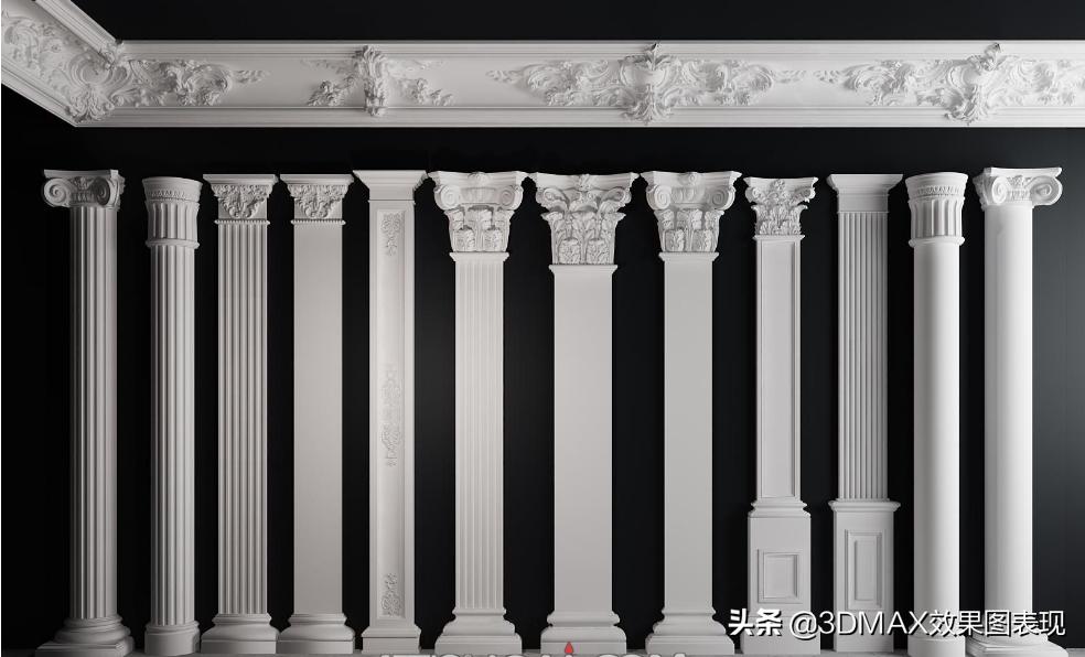 欧式建筑花纹装饰图,su欧式雕花模型