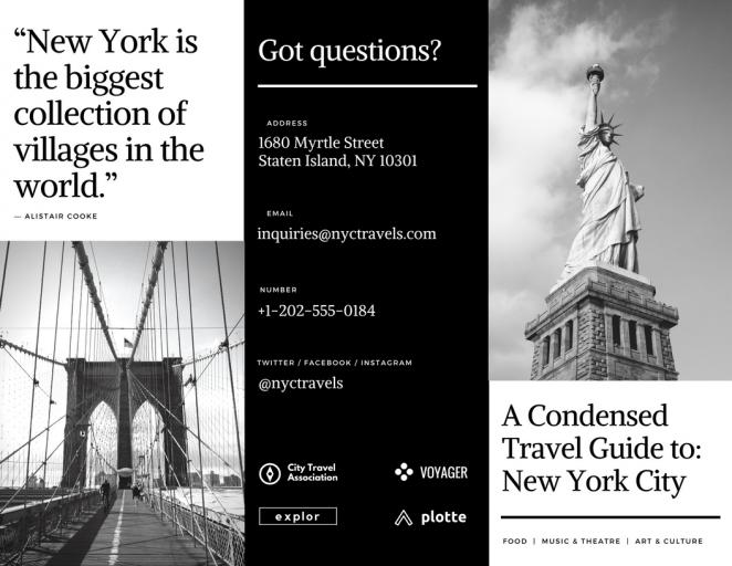 招生三折页设计,富有高级感的三折页设计