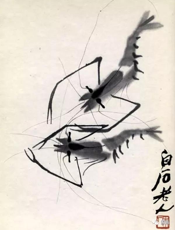 齐白石87岁画的虾背后的故事,齐白石画的虾真的图片及简介
