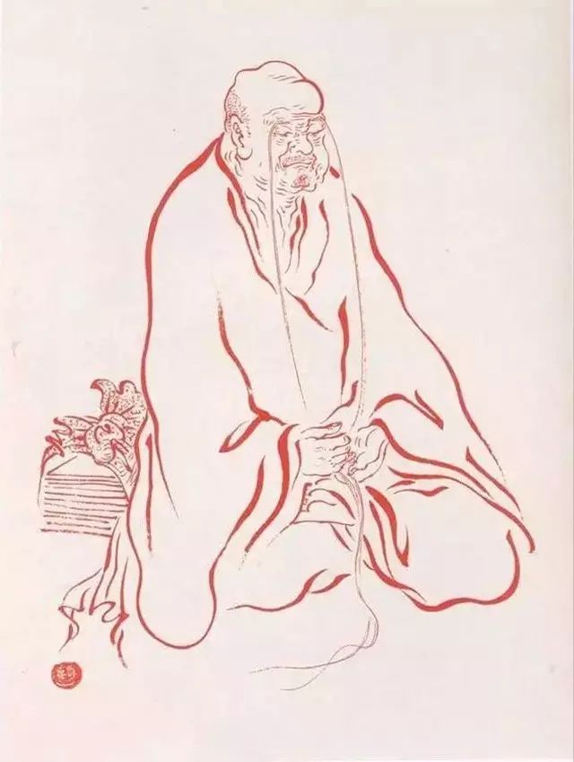 弘一法师的蓝底描金十八罗汉作品,弘一大师100万罗汉图写意