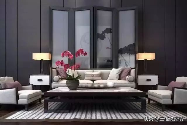 电视背景墙与沙发墙不对称效果图,现在装修沙发背景墙流行什么风格