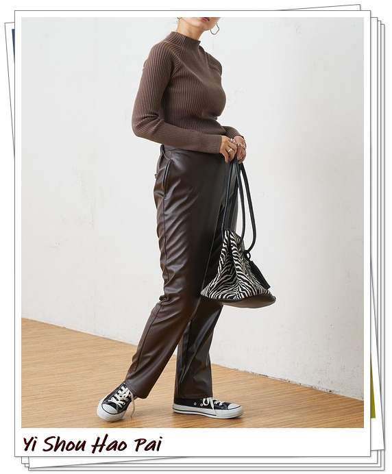 2020皮裤怎么搭配好看,冬季宽松长皮裤怎么搭配好看