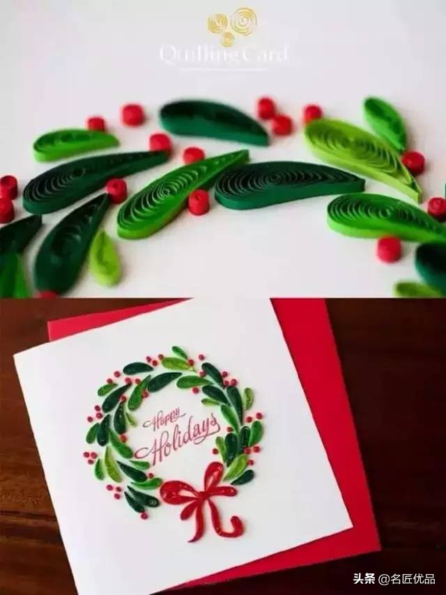 最简单的圣诞贺卡手工制作,手工作品太美了