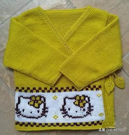 从上往下织开衫毛衣教程斜襟,0-6个月宝宝斜襟毛衣小开衫全过程