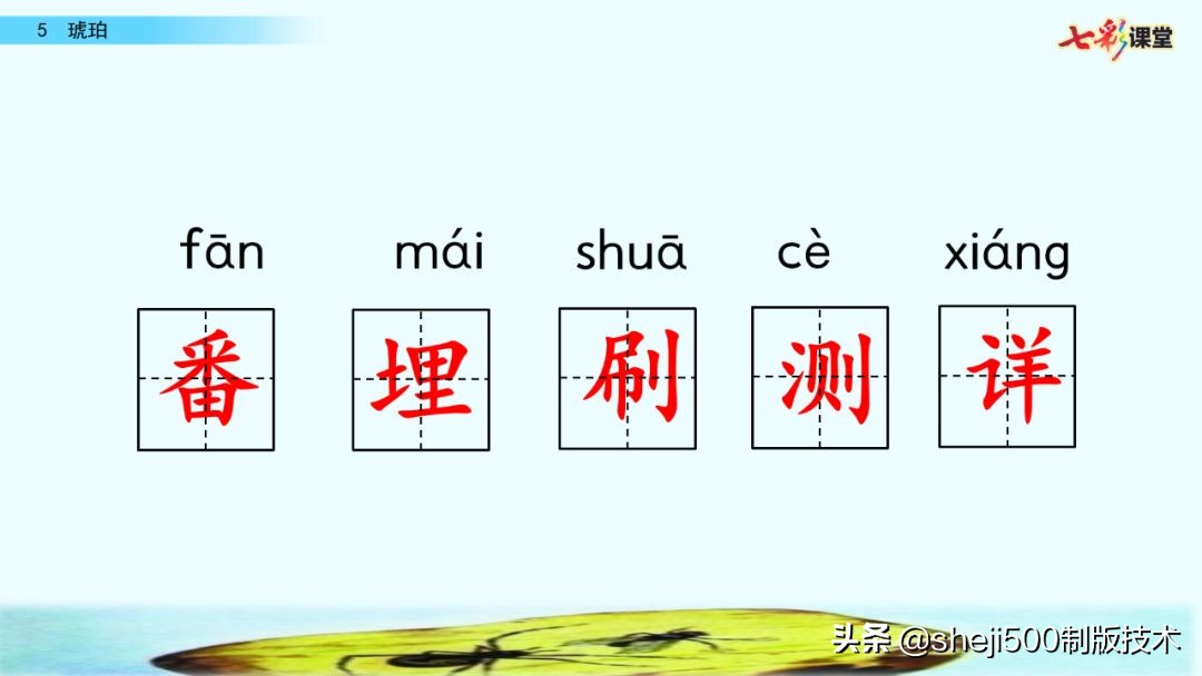 四年级语文下册第5课琥珀知识点,语文书四年级下册琥珀预习分段