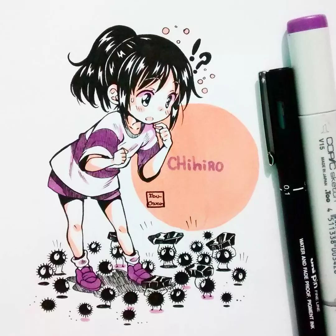 马克笔上色教程动漫人物q版30色,学马克笔画动漫免费教程