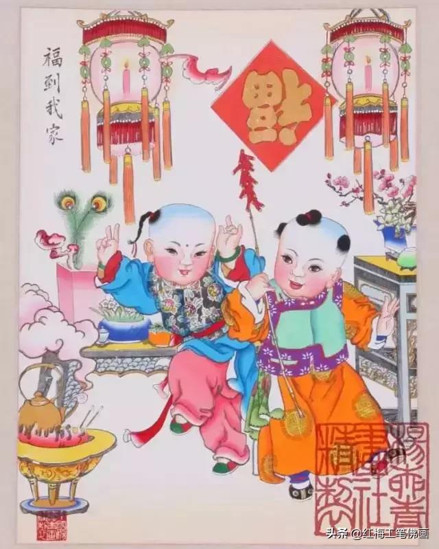 民俗创意年画大全,年份年画简单又好看