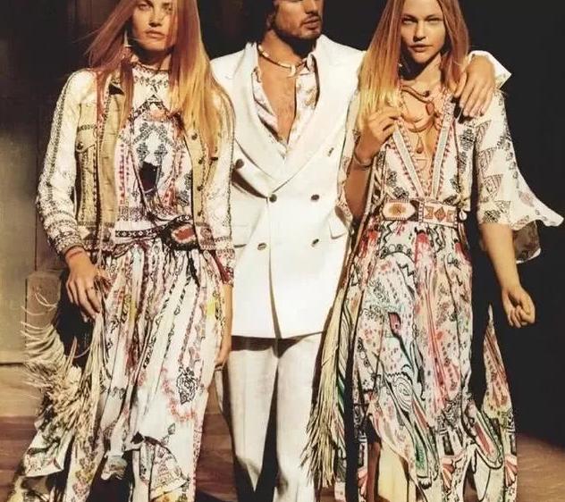 波西米亚风披肩夏天,绿色波西米亚夏天印花连衣裙