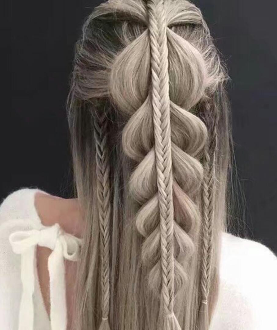 时尚新潮小公主发型扎法图,怎么扎可爱的又美丽的公主发型