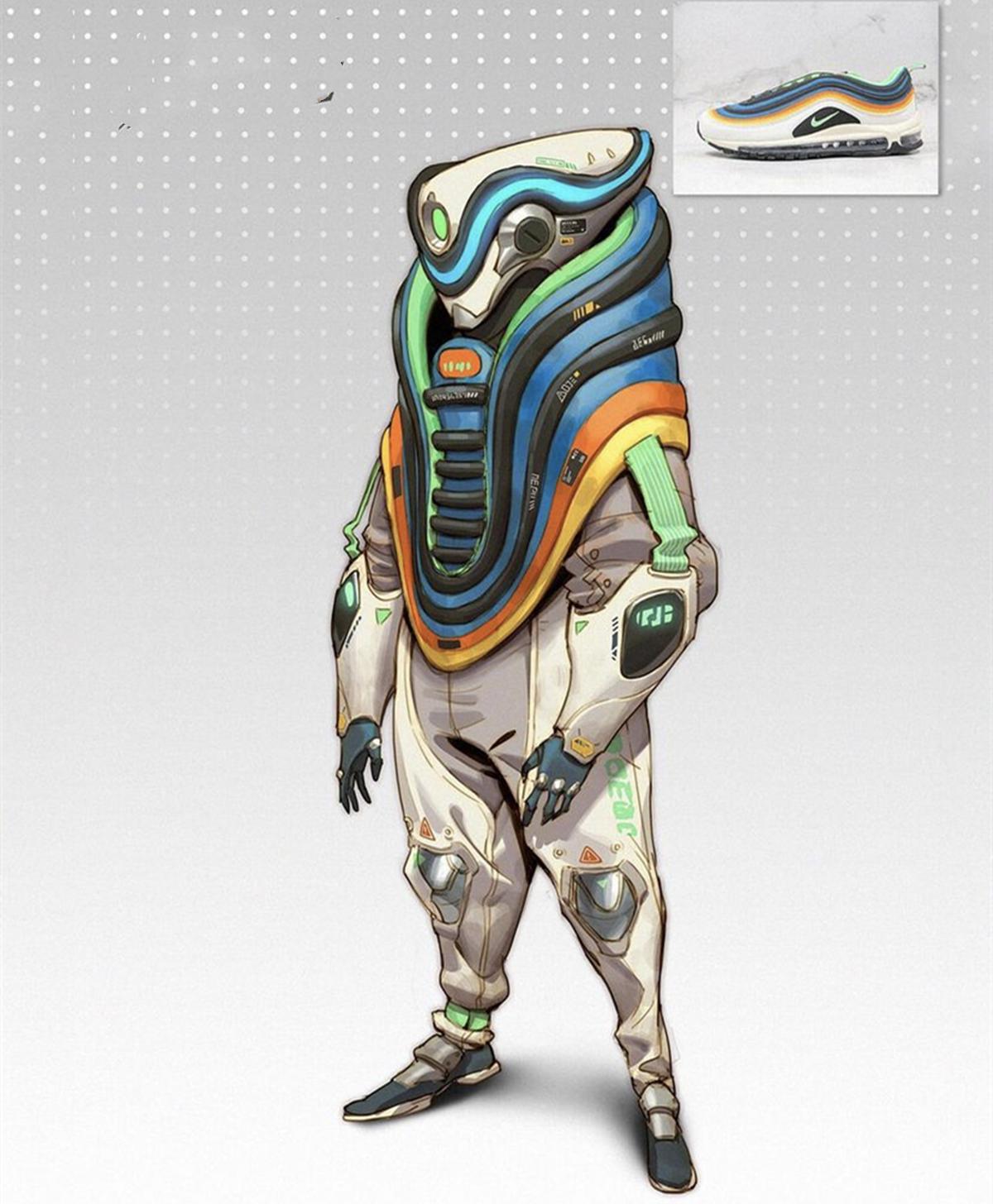 当运动鞋化身二次元形象，机械与运动的融合，鞋子自己也能行走