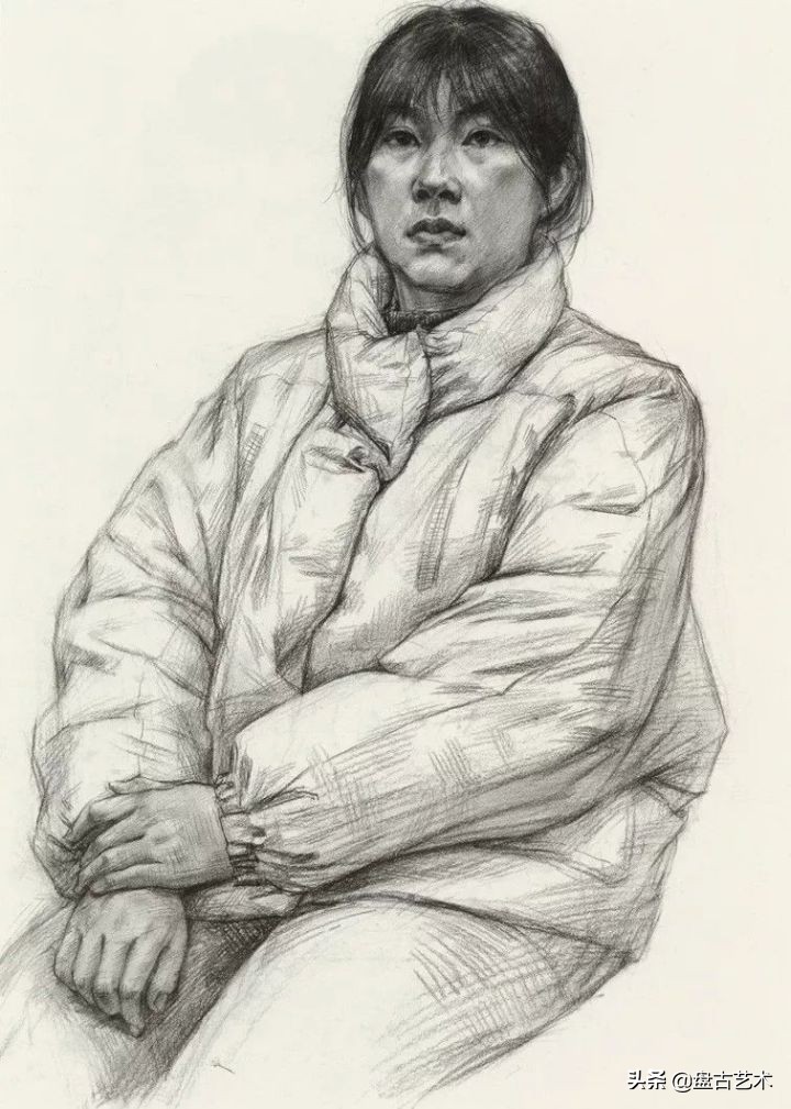 择其善者而从之,其不善者而改之的素描艺术画——盘古艺术