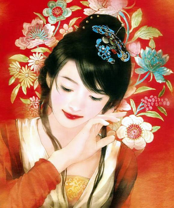 红颜如玉---德珍彩绘经典美女画