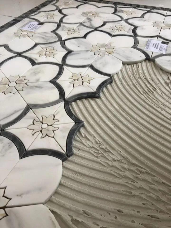 马赛克拼花图案大全简单又好看,昆明石材马赛克水刀拼花