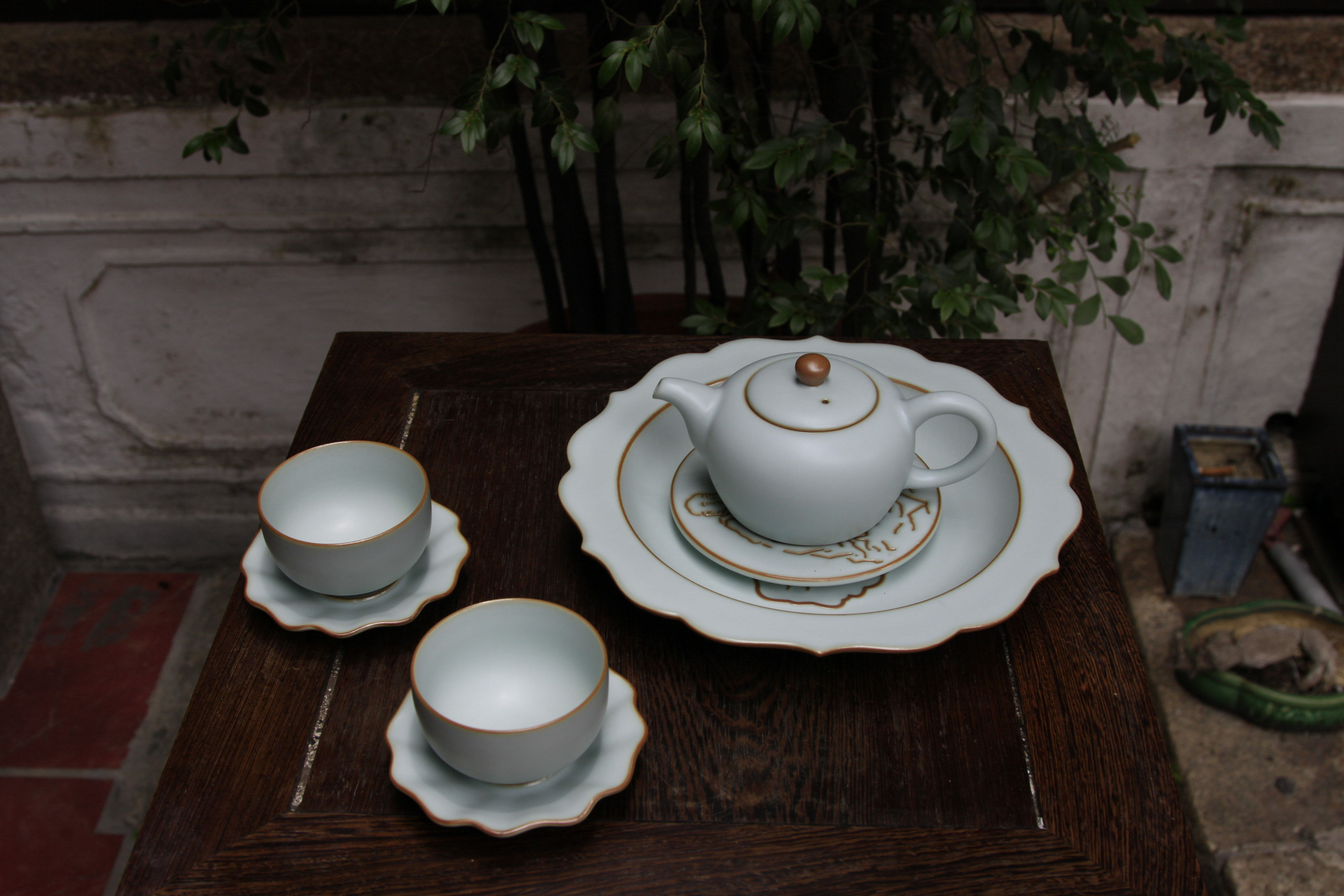 天青汝窑茶壶大容量500ml,天青汝窑茶壶泡啥茶漂亮