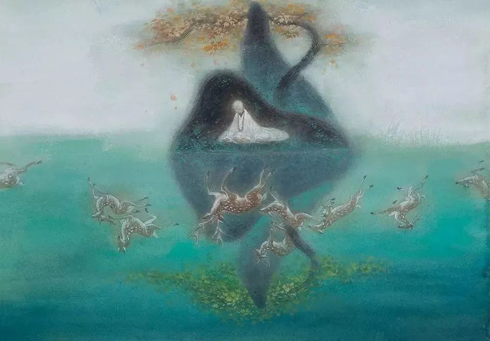 大鱼海棠唯美漫画插画设计,马克笔插画大鱼海棠