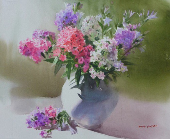 写实水彩花卉单体,细腻写实的花卉植物水彩手绘