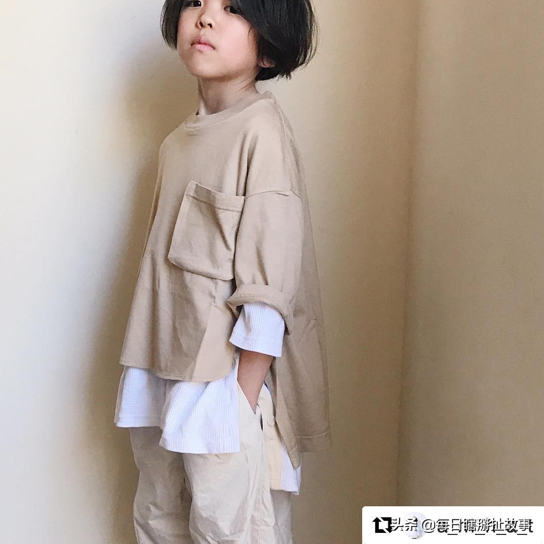 日系的童话少女，童装的盐系，大地色系的时尚打开方式