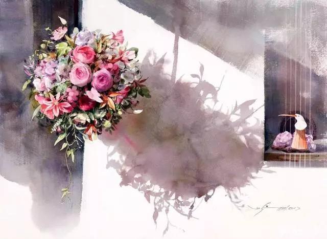 韩国水彩艺术家,韩国水彩画小清新