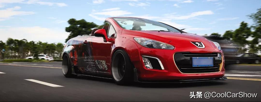 不迎合法系车的浪漫，车友打造‘机甲风’的标志308CC