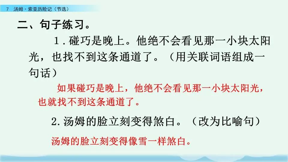 《汤姆索亚历险记》课文+图文讲解+知识点
