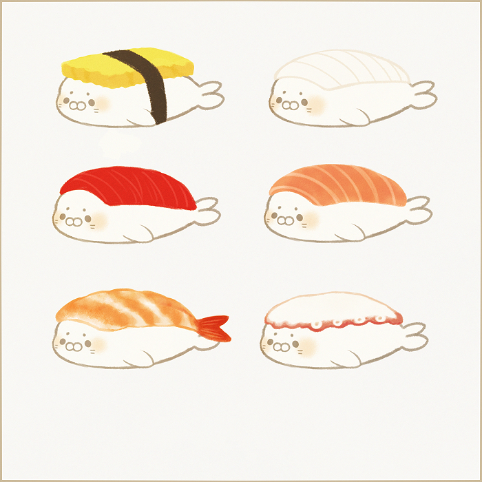 100个水彩美食插画,奈良美食插画