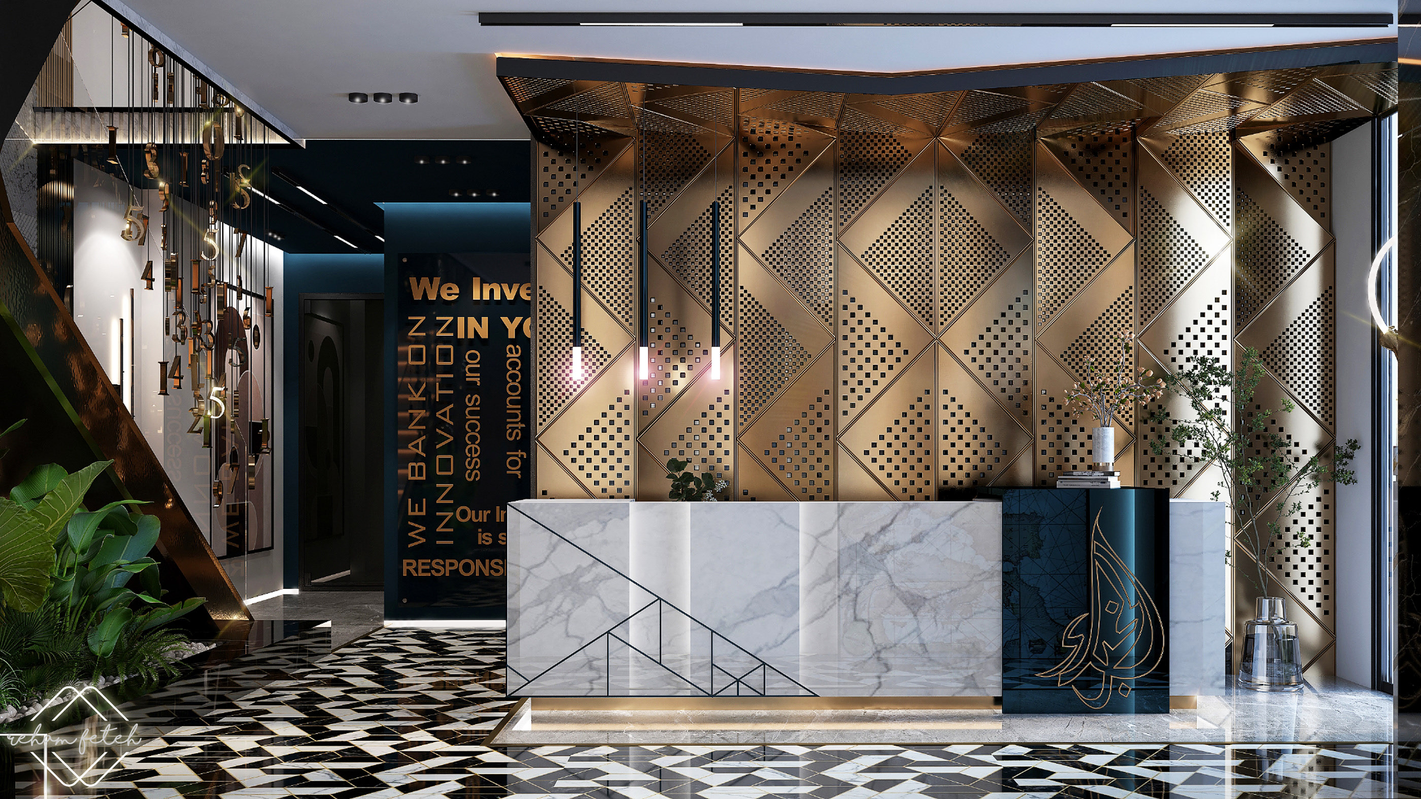 办公室前台装修设计工程,高端办公室前台装修设计展示