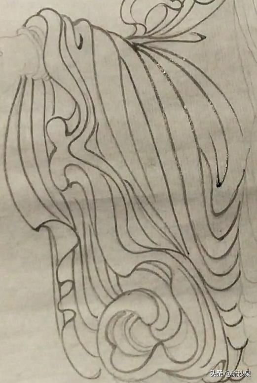 工笔画观音菩萨像背景如何上色,观音菩萨的工笔画面部怎么染色