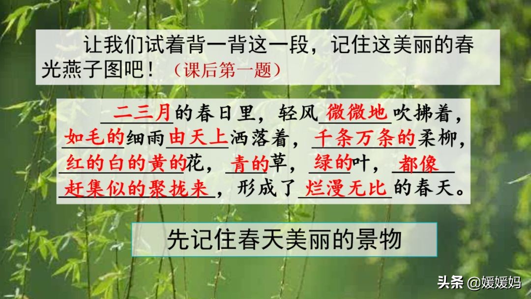 三年级下册第二课燕子的优美语句,燕子课文三年级下册同步练习答案