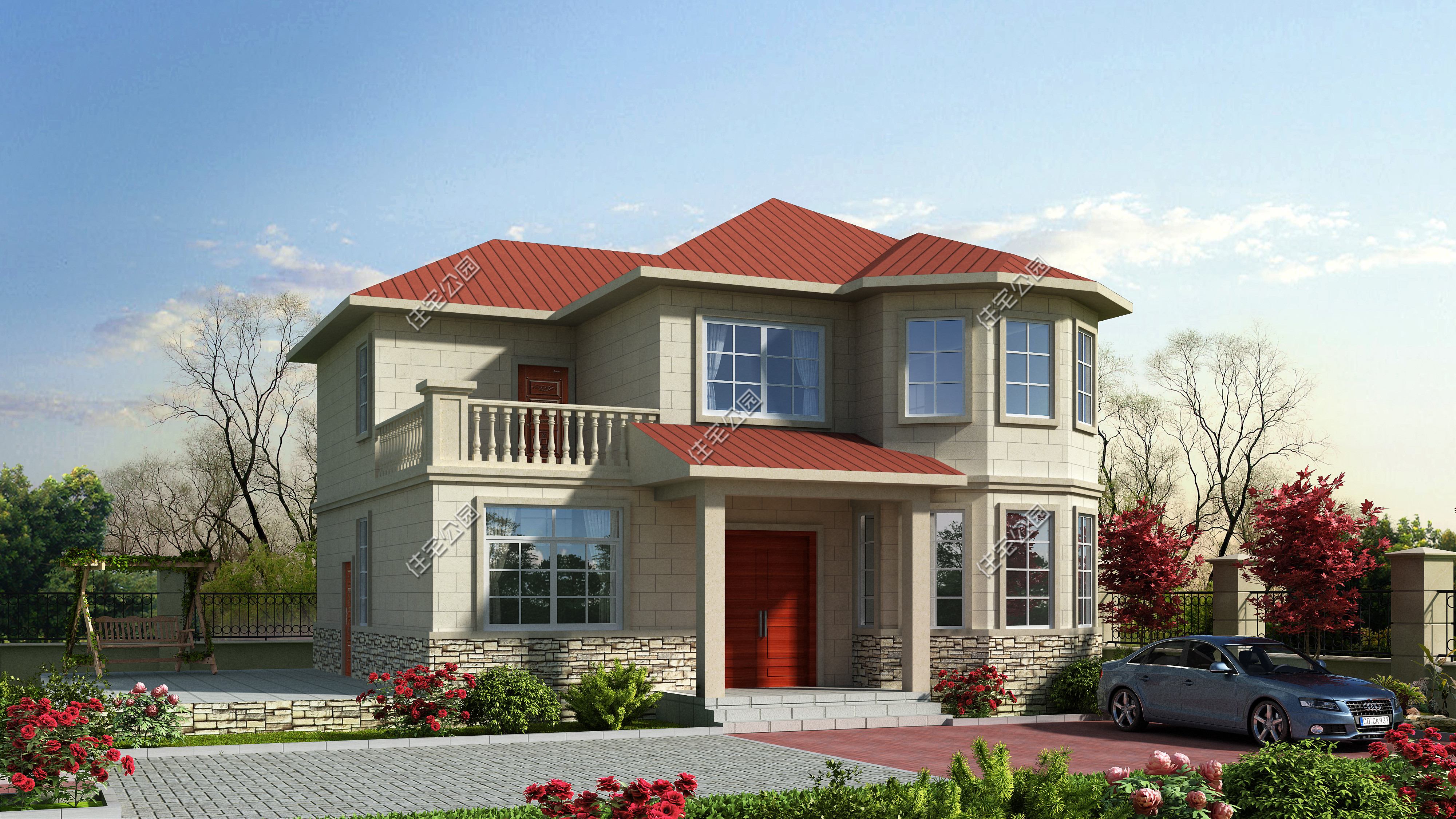 10套二层农村别墅图便宜又好看,50套农村二层别墅图纸及价格