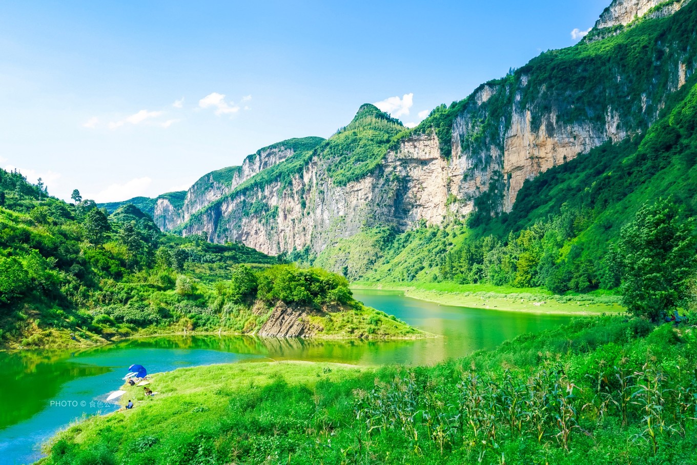 千里乌江画廊最美景点,游览贵州乌江十里画廊