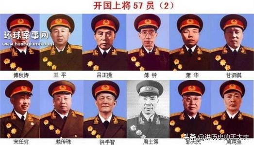 中国开国上将完整名单