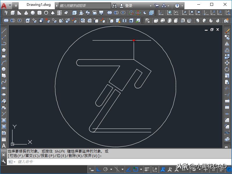 今日份CAD练习题，图解步骤，一个踢足球的我