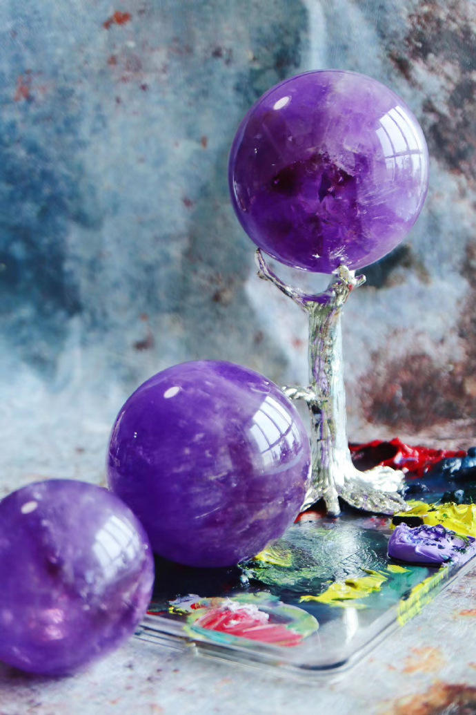 怎么辨别紫晶球,紫晶珠子怎样选