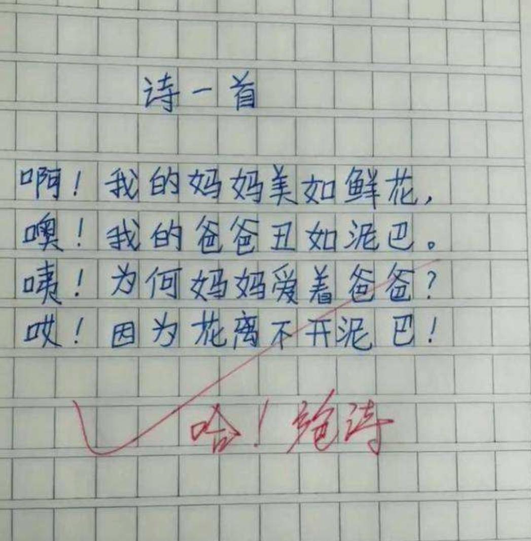 小学生即兴作诗,小学生作诗笑死人