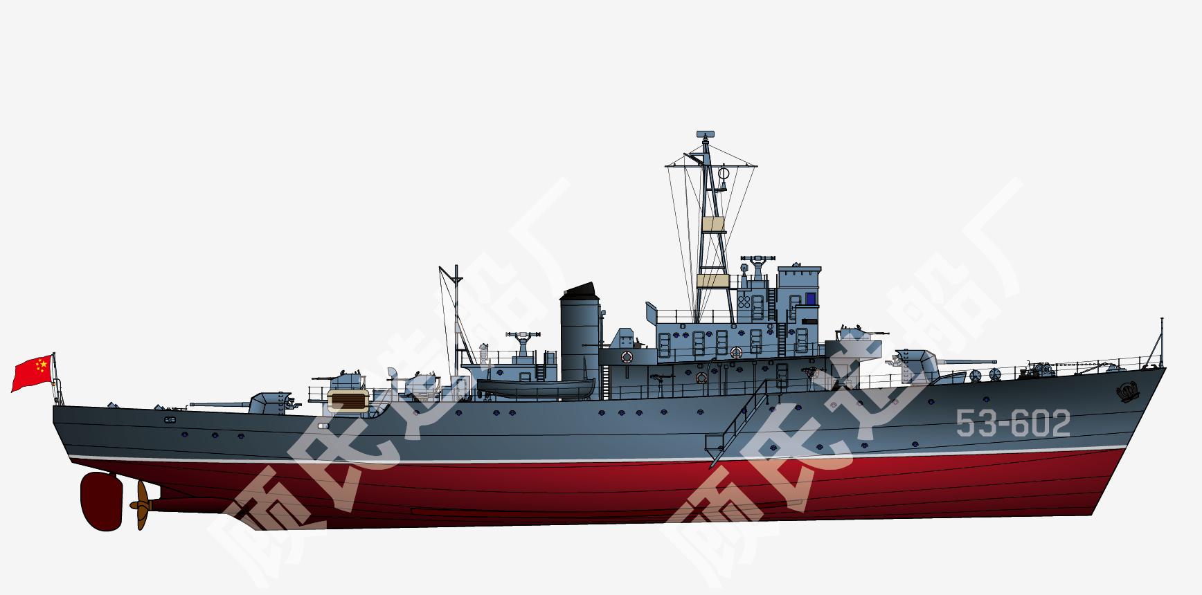 中国海军60年代南宁号护卫舰,人民海军早期广州号护卫舰