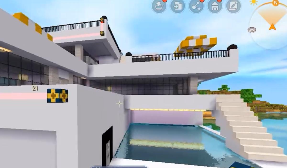 迷你世界海景房别墅设计图,迷你世界欧式别墅设计