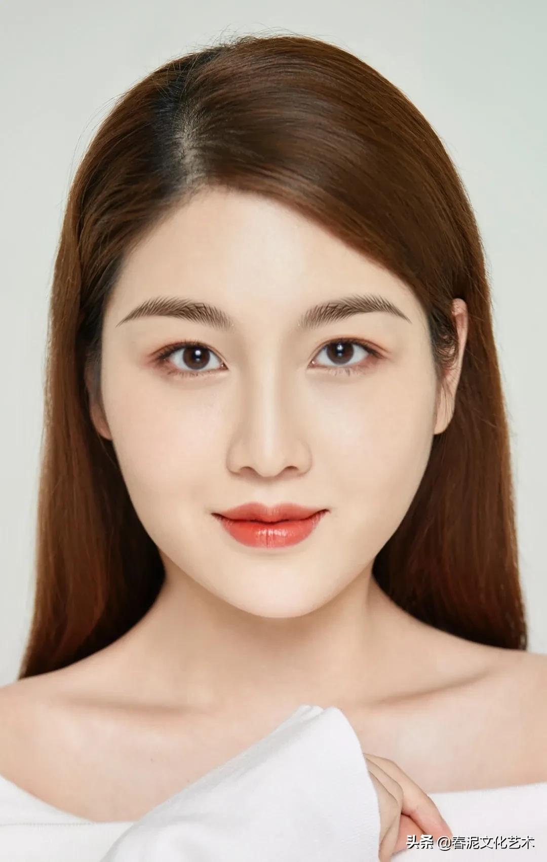 纹眉真人纸上练习画法图片步骤,不同眉形的纹眉