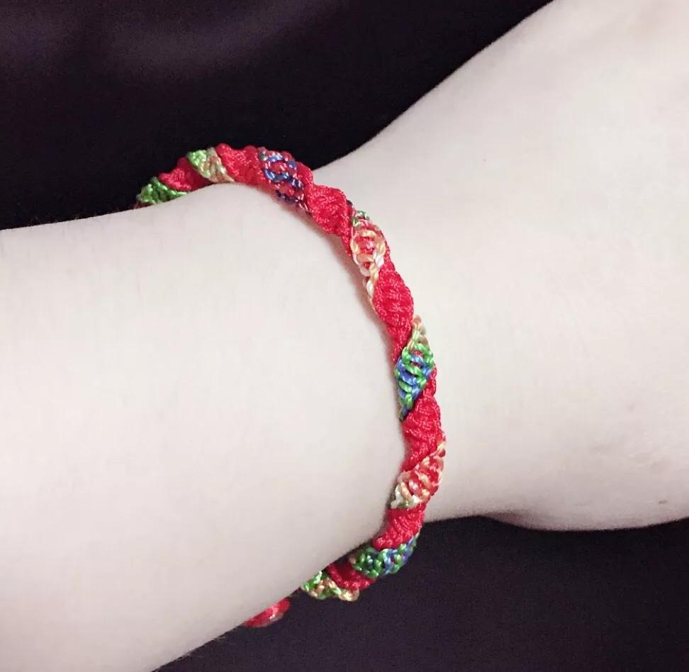 四种超仙气手链教程,简单又好看四根线编的手链