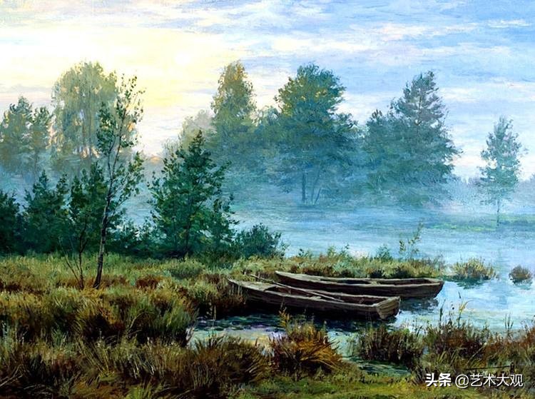 最美的俄罗斯风景油画作品欣赏,寂静粗犷的俄罗斯风景油画欣赏
