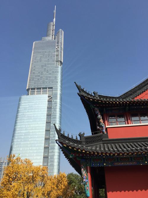 江苏最高的紫峰大厦,摩天高楼江苏