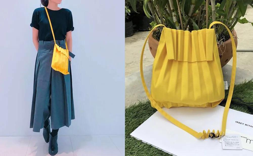 菱格褶皱链条包三宅一生,三宅小众菱格包